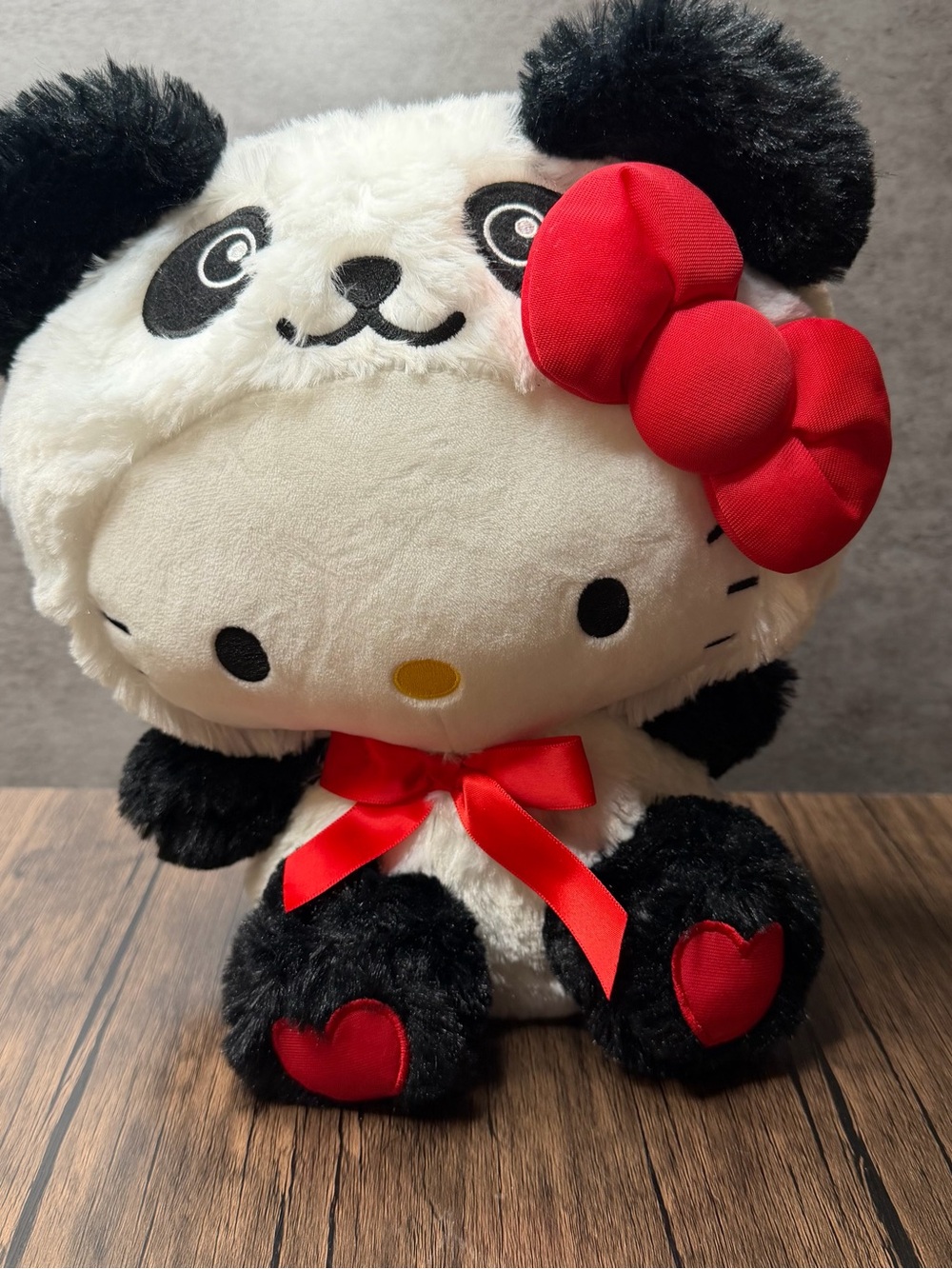 Sanrio Hello Kitty Panda Costume Plush 11" 2018 SKJ USA Collectible
